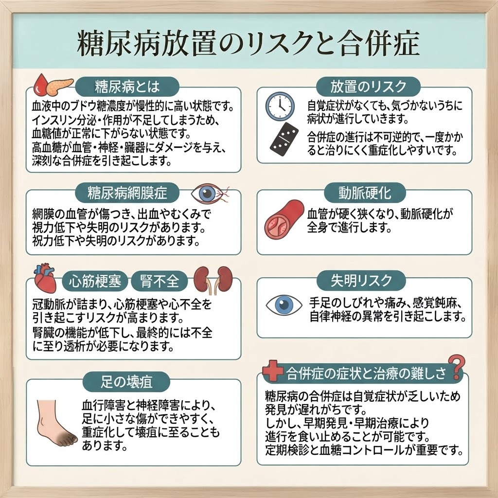糖尿病放置のリスクと合併症