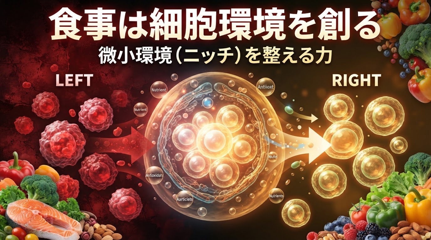 「食事」と「幹細胞分泌物（パラクライン物質）」の違い～食事が果たす本来の役割～
