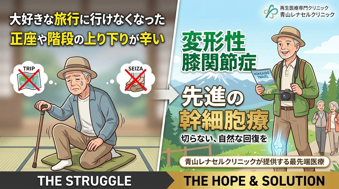 切らない手術の先へ。青山レナセルクリニックが提唱する変形性膝関節症への次世代幹細胞治療